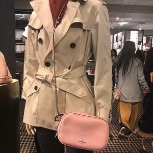 Coach Pebble Leather Isla Chain Crossbody Bag